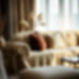 Elegant couch cover enhancing living room aesthetics