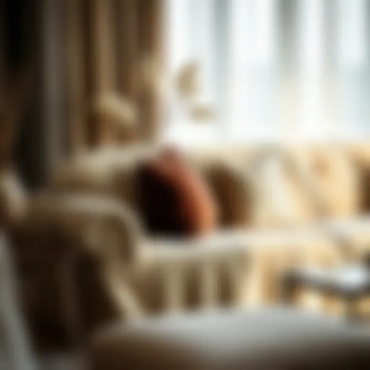 Elegant couch cover enhancing living room aesthetics