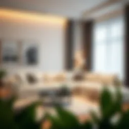 Elegant couch cover in a modern living room setting