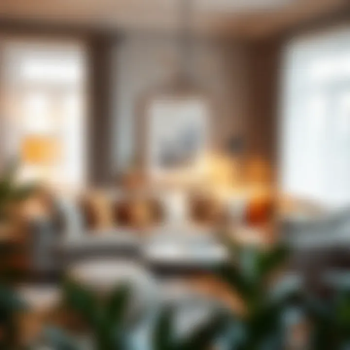 Cozy Living Room Aesthetic Cozy living room featuring a corner sofa and decorative poufs