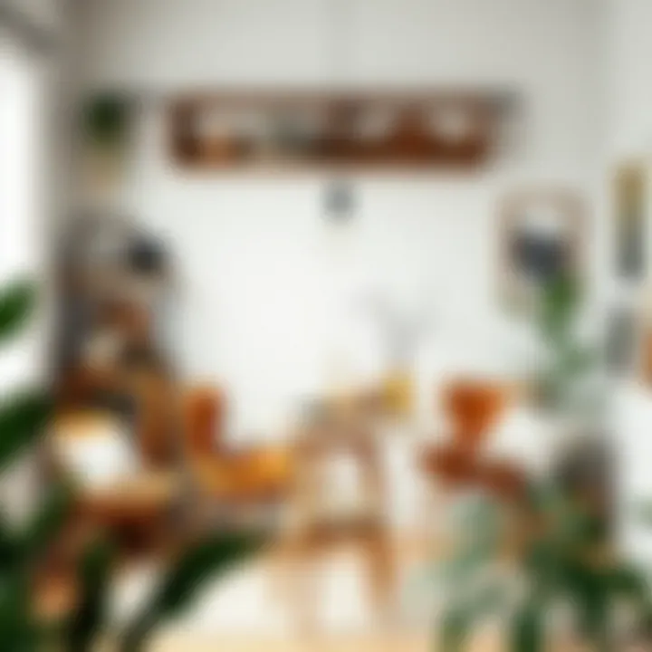 Creative arrangement of a small kitchen table with decorative elements