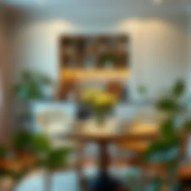Creative decoration ideas around a two-person kitchen table