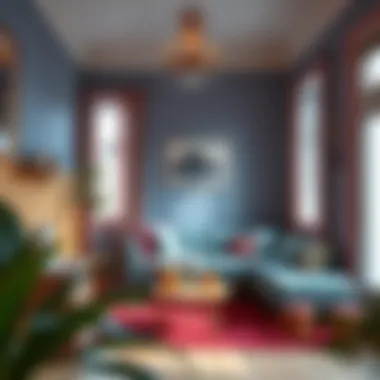 Color Palette that Expands Perception of Space Bright color palette enhancing a small room's ambiance