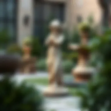 Sophisticated Garden Sculpture Elegant garden sculpture enhancing outdoor aesthetics