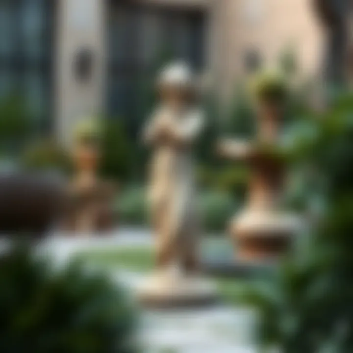 Sophisticated Garden Sculpture Elegant garden sculpture enhancing outdoor aesthetics