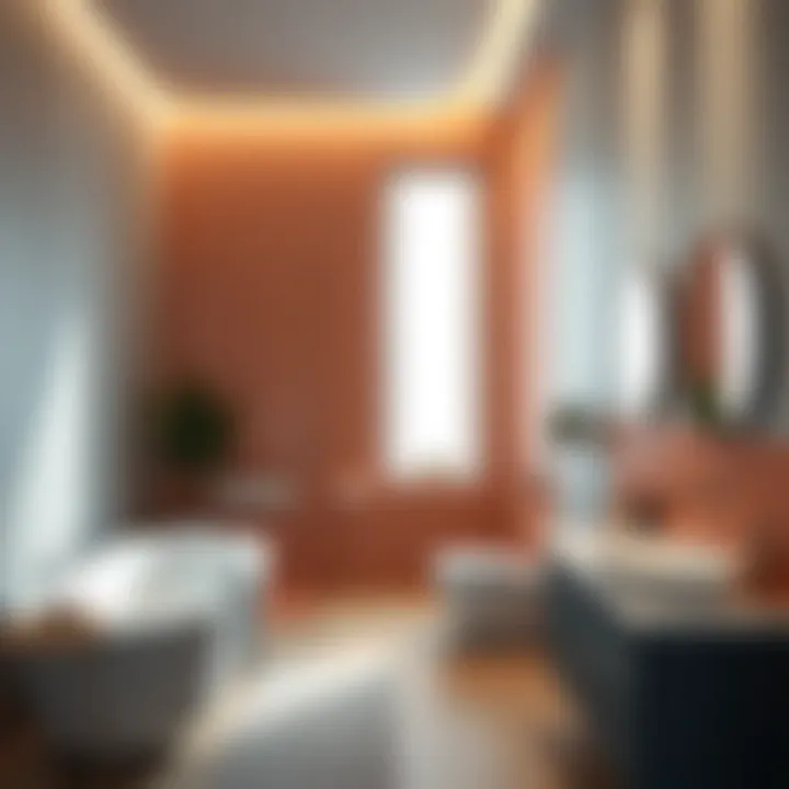 Contemporary Bathroom with Unique Color Palette Contemporary bathroom showcasing a unique color palette