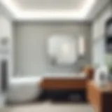 Elegant modern bathroom with minimalist design