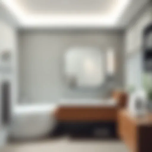 Elegant modern bathroom with minimalist design