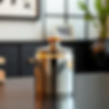 Modern metal sugar container with a sleek finish