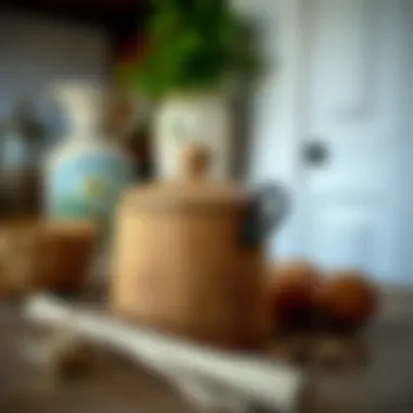 Rustic wooden sugar pot with a charming appearance