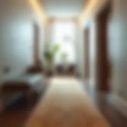 Elegant hallway runner showcasing modern design