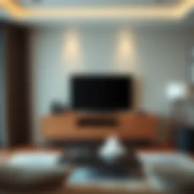 Craftsmanship Defined: Luxurious Wooden TV Stand Luxurious wooden TV stand showcasing craftsmanship