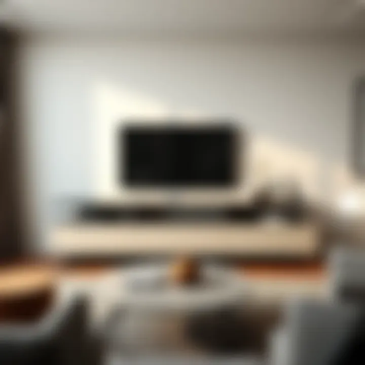 Sleek Simplicity: The Minimalist TV Stand Minimalist TV stand complementing a sleek interior