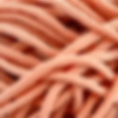 Close-Up of Velvet Yarn Texture Detailed close-up of the texture of velvet yarn