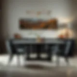 Elegantly designed dining room furniture set showcasing modern aesthetics