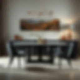 Elegantly designed dining room furniture set showcasing modern aesthetics