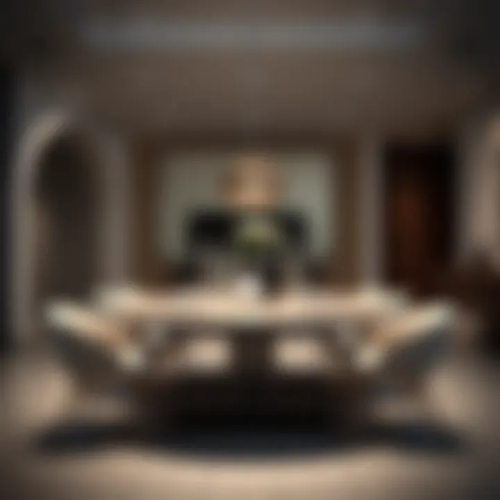 Sleek Minimalism for Modern Dining Minimalist dining table set in a chic environment