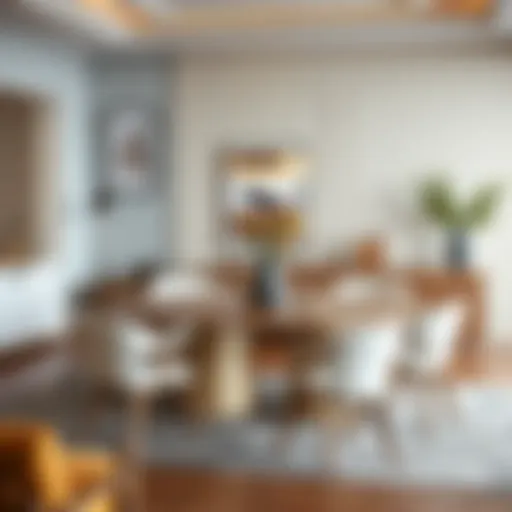 Contemporary Elegance in Dining Sets Modern dining table set in a stylish setting