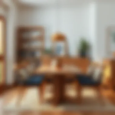 Timeless Wooden Dining Aesthetics Elegant wooden dining table with matching chairs