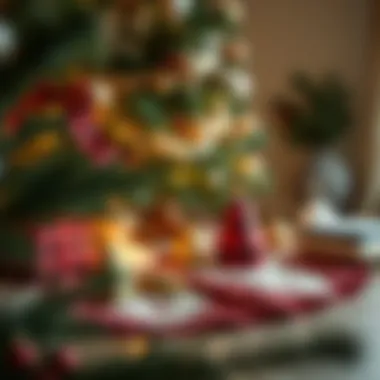 Innovative Materials for Personal Touch DIY Christmas tree skirt with unique materials and patterns