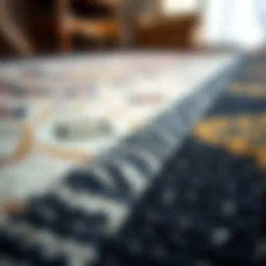 Close-Up of Double-Sided Carpet Runner Texture Close-up of the texture and fabric of a double-sided carpet runner.