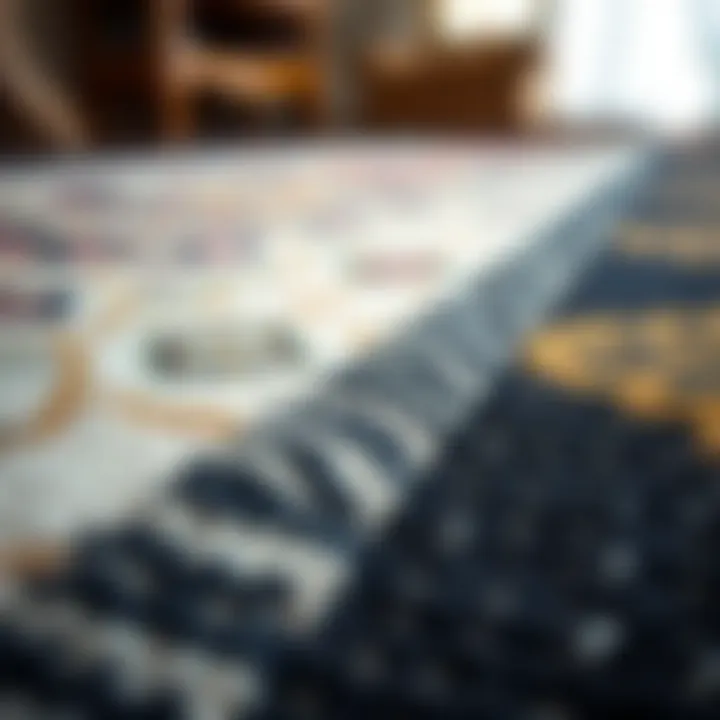 Close-Up of Double-Sided Carpet Runner Texture Close-up of the texture and fabric of a double-sided carpet runner.