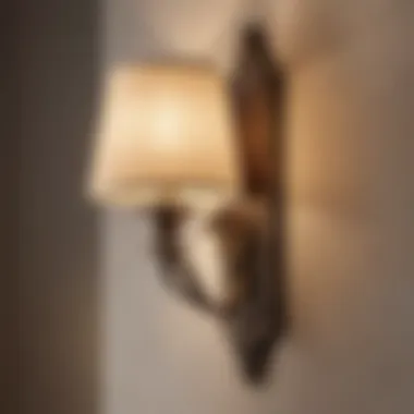 An Elegant Wall Lamp Enhancing Ambiance Elegant wall lamp casting warm light