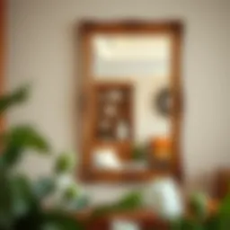 Elegant wooden frame showcasing artistic photography