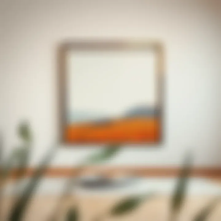 Contemporary Metal Frame Modern metal frame complementing contemporary artwork