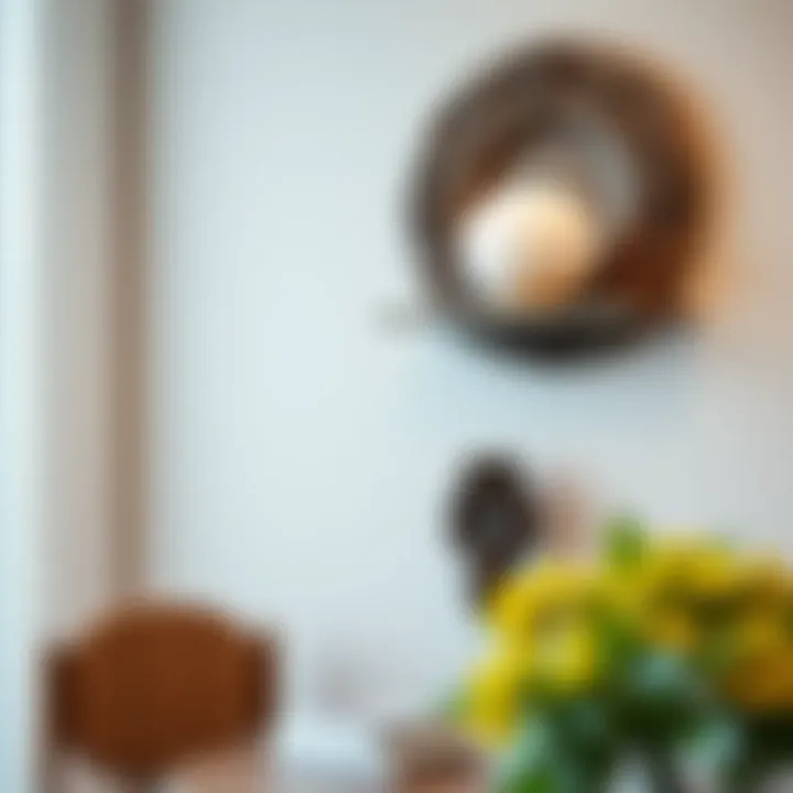 Decorative wall-mounted table enhancing interior aesthetics