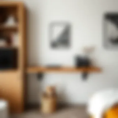 Functional wall-mounted table in a compact space