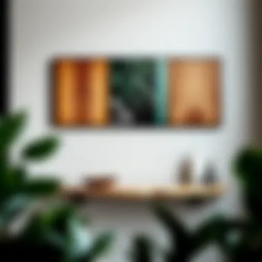 Stylish wall-mounted table showcasing unique materials