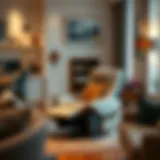 Elegantly designed electric recliner chair in a modern living room setting