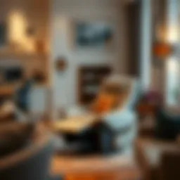Elegantly designed electric recliner chair in a modern living room setting