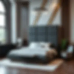 Elegant bedroom set featuring a modern design