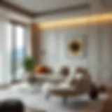 Elegant indoor swing design in a modern living room