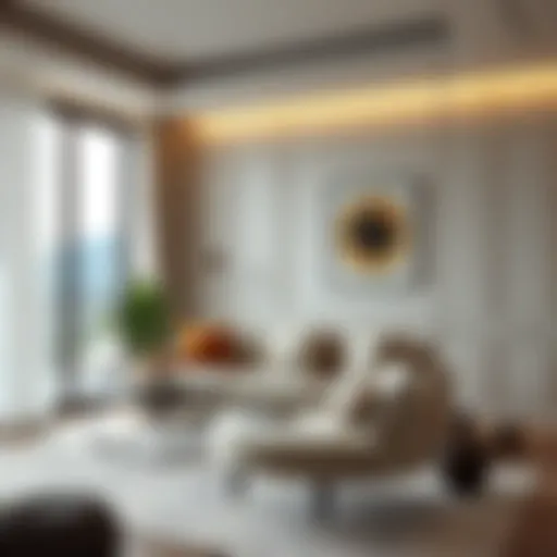 Elegant indoor swing design in a modern living room