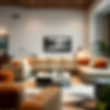 Elegant sporty sofa set in a modern living space