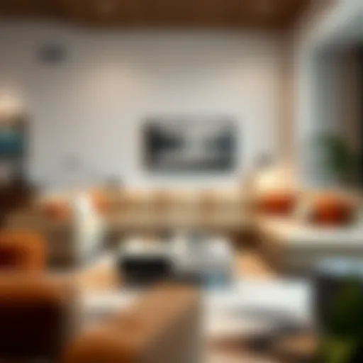 Elegant sporty sofa set in a modern living space