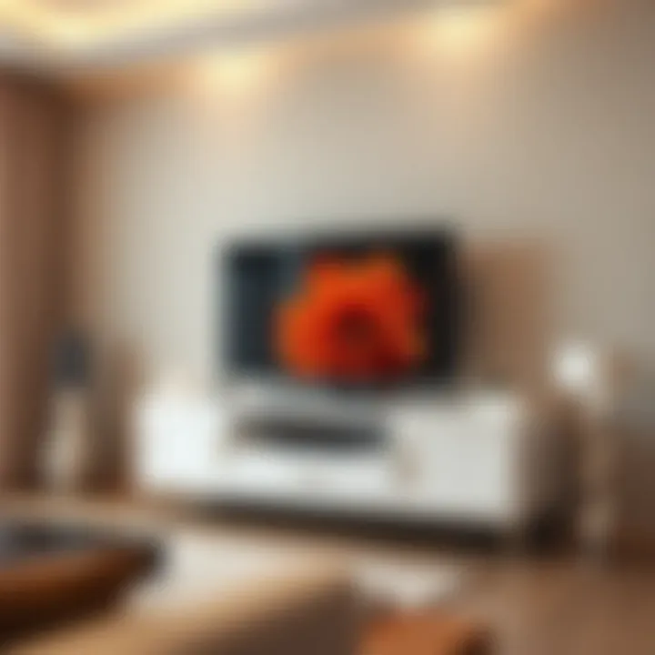 Elegant TV console with storage solutions