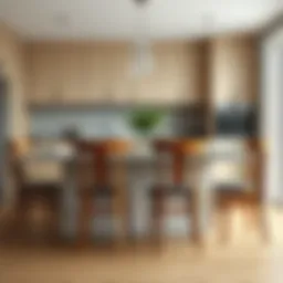 Elegant wooden kitchen chairs with modern design