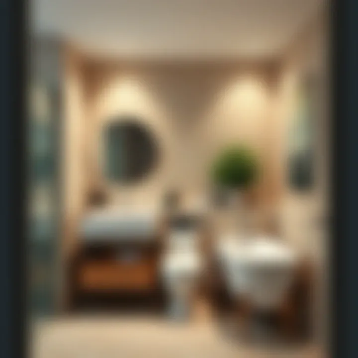 Stylish and Functional Bathroom Layout Stylish bathroom layout maximizing space and functionality