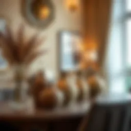 Elegant decorative items enhancing home aesthetics