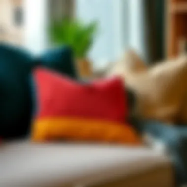 Showcasing Stylish Cushions on a Sofa Stylish finished cushions on a sofa