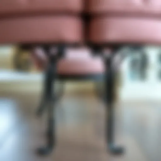 Elegant wrought iron furniture legs