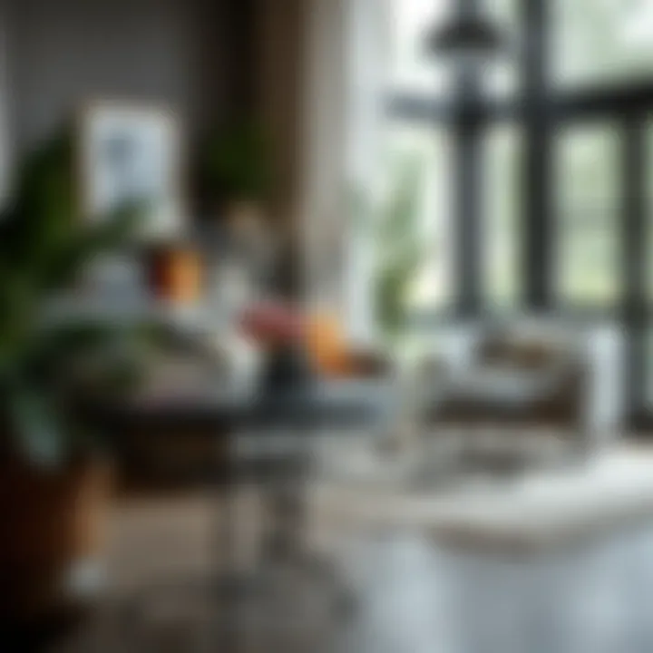 Wrought iron legs enhancing home decor