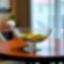 Elegant footed glass salad bowl showcasing modern design