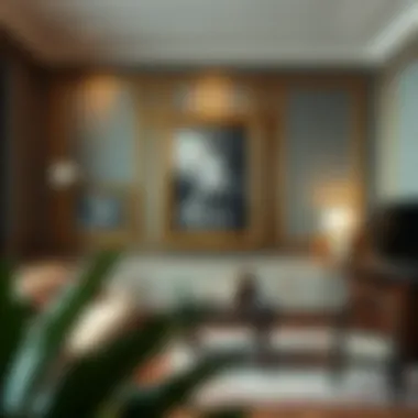 Timeless Luxury: Framed Wallpaper in Classic Design Luxurious framed wallpaper in a classic interior setting