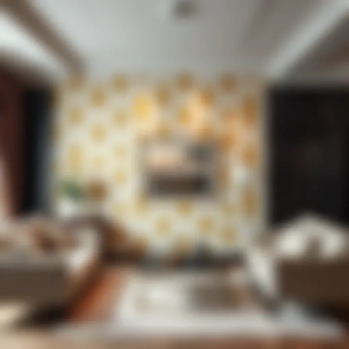Contemporary Charm: Framed Wallpaper Meets Modern Style Contemporary framed wallpaper blending with modern decor