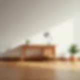 Minimalist desk design featuring clean lines and functionality